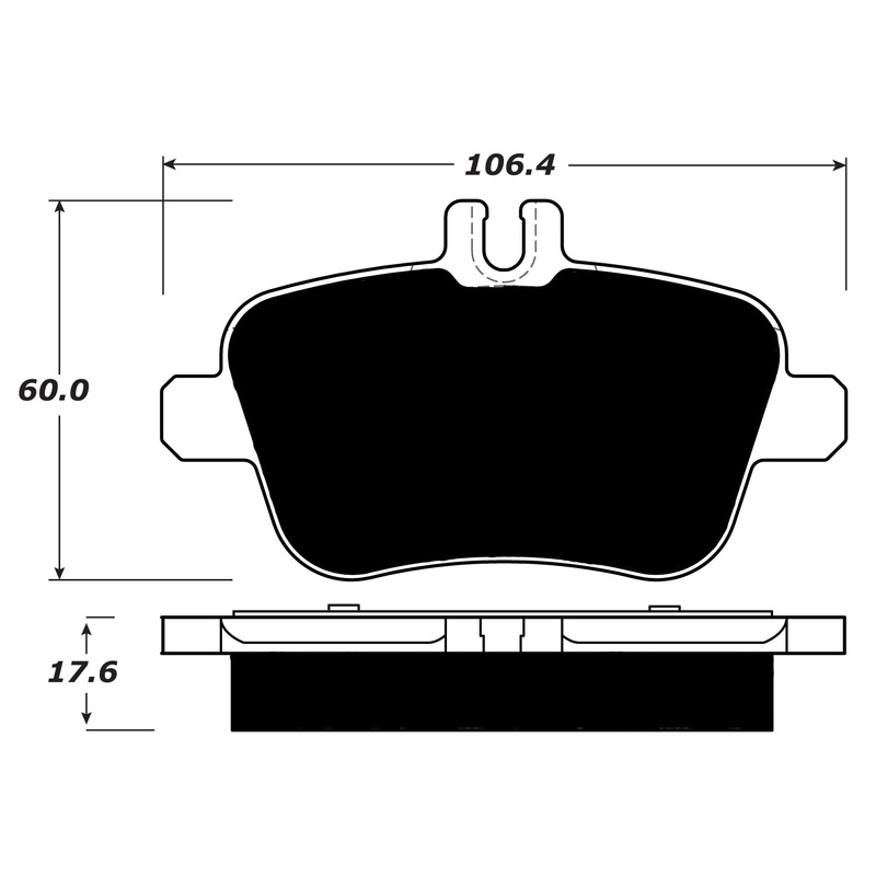 Porterfield Brake Pads for 2014 MERCEDES-BENZ SLK300 Sport Pkg