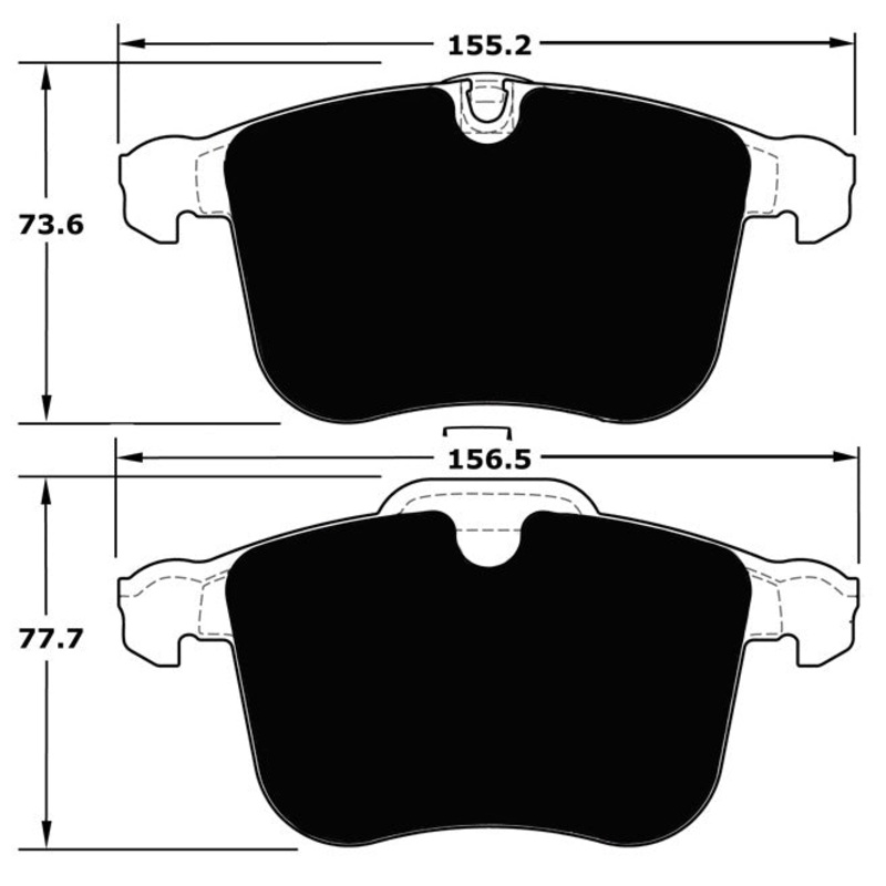 Porterfield Brake Pads for 2006 SAAB 9-3 Aero 2.8L 314mm F/Disc