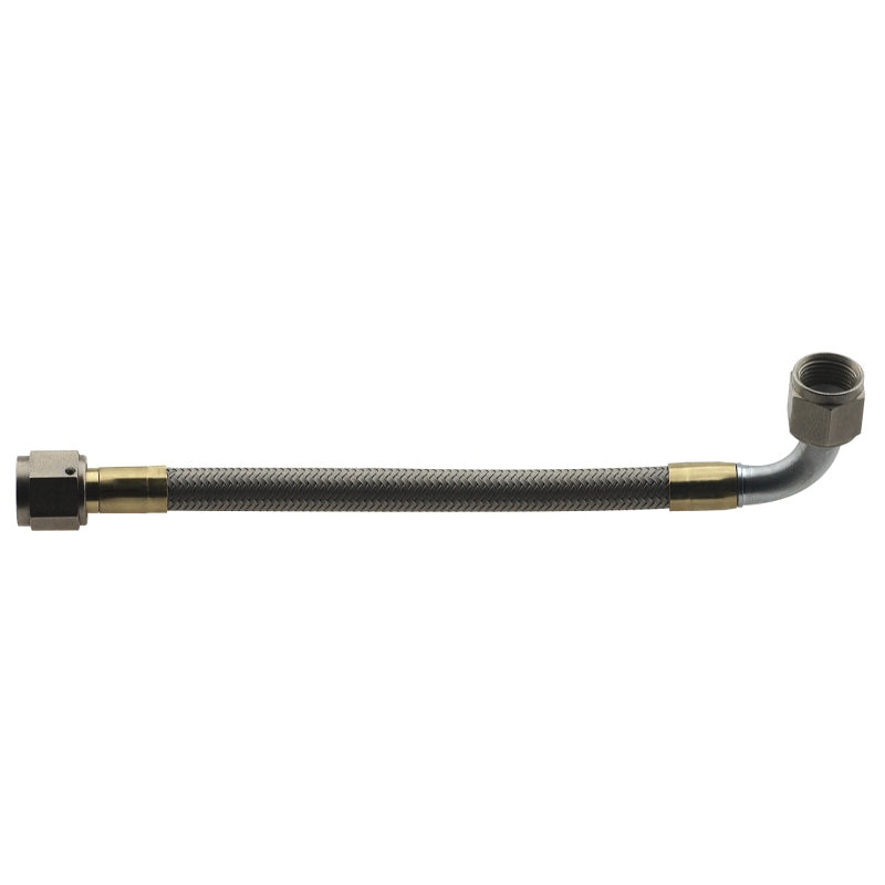 Fragola -6AN Hose Assembly Straight x 90 Degree Steel Nut 24in