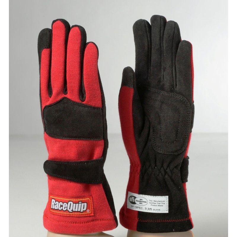 RaceQuip Red 2-Layer SFI-5 Glove – Large