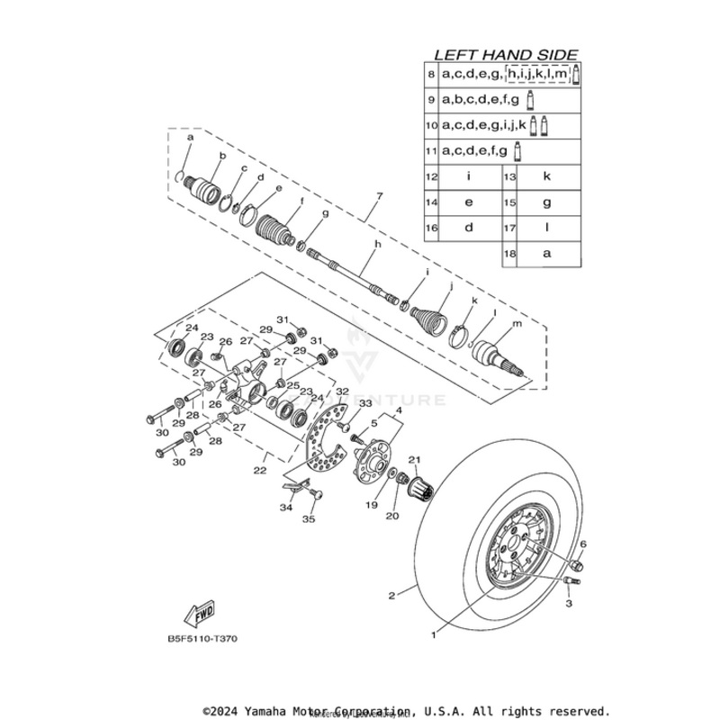 Rear Drive Shaft Assembly by Yamaha