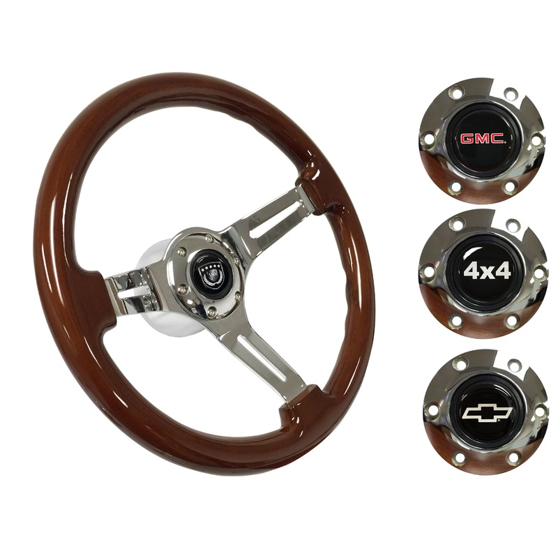 1974-94 Chevy Truck, GMC Steering Wheel Kit | Mahogany Wood | ST3011