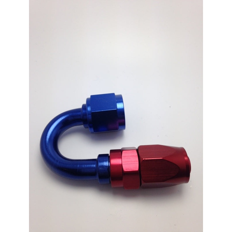 Fragola -10AN x 180 Degree Pro-Flow Hose End – Blue/Red