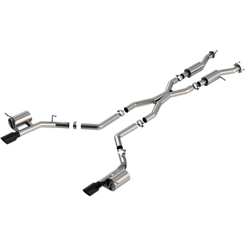 Borla 2021+ Dodge Durango SRT Hellcat 6.2L V8 AWD S-Type Cat-Back Exhaust System – Black Chrome Tips
