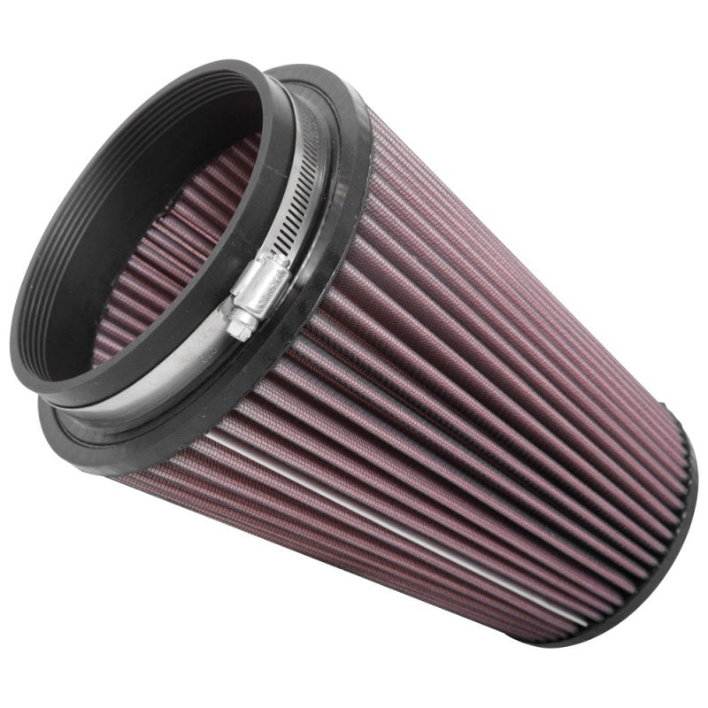 K&N Universal Clamp-On Air Filter 5in FLG / 6-1/2in B / 4-3/8in T / 8-3/4in H