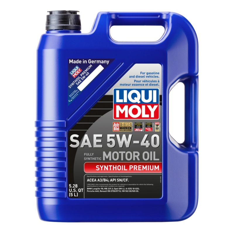 LIQUI MOLY 5L Synthoil Premium Motor Oil SAE 5W40