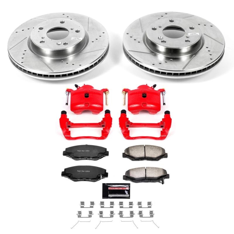Power Stop Front Z36 Truck and Tow Brake Upgrade Kit w/ Calipers Honda Civic 2015 | KC7889-36