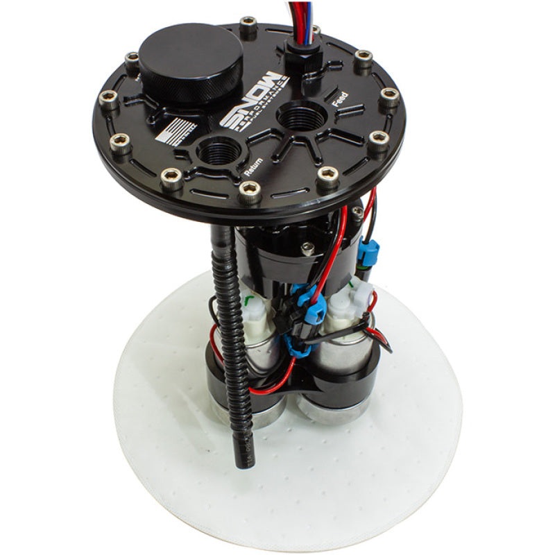 Snow Universal 10 Gal 8.72in Tank Depth Multi Pump Max Flow Fuel Hat – Triple Pump