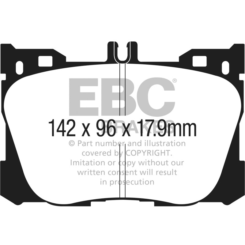 EBC 2017+ Mercedes-Benz E300 (W213) 2.0L Turbo Redstuff Front Brake Pads