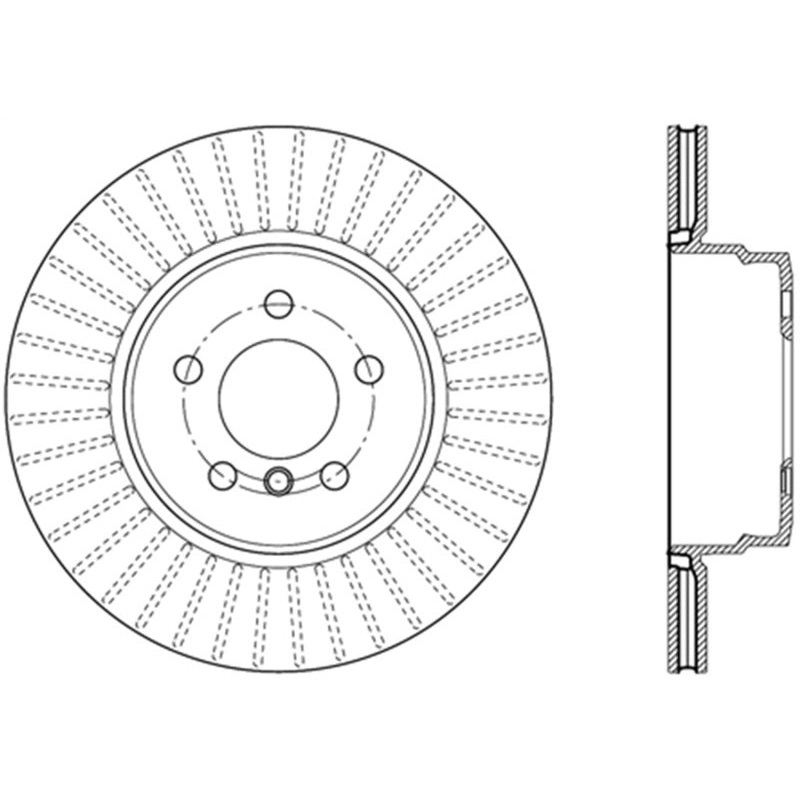 StopTech 07-12 BMW X5 / 09-12 BMW X6 Slotted & Drilled Right Rear Rotor