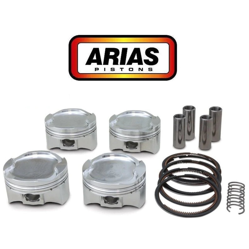 Arias Pistons Mitsubishi EVO VIII 2.0L OEM Evo VIII Bore 3.346 CH 1.375 Stroke 3.465 Rod 5.906 Flat Top Head 43cc