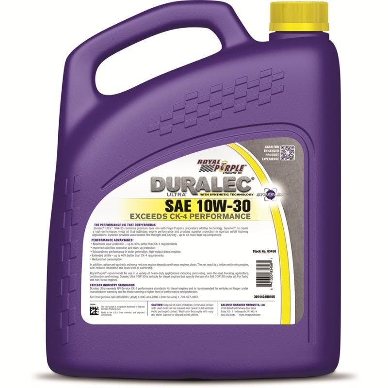 Royal Purple Duralec Ultra Diesel 10W-30 CK-4 Motor Oil – 1 Gallon