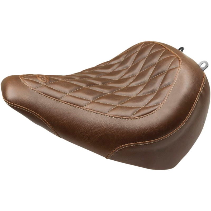 Mustang Harley Breakout Wide Tripper Solo Seat Diamond Stitch – Brown