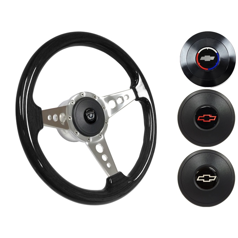 1969-75 Corvette Steering Wheel Kit | Black Ash Wood | ST3075