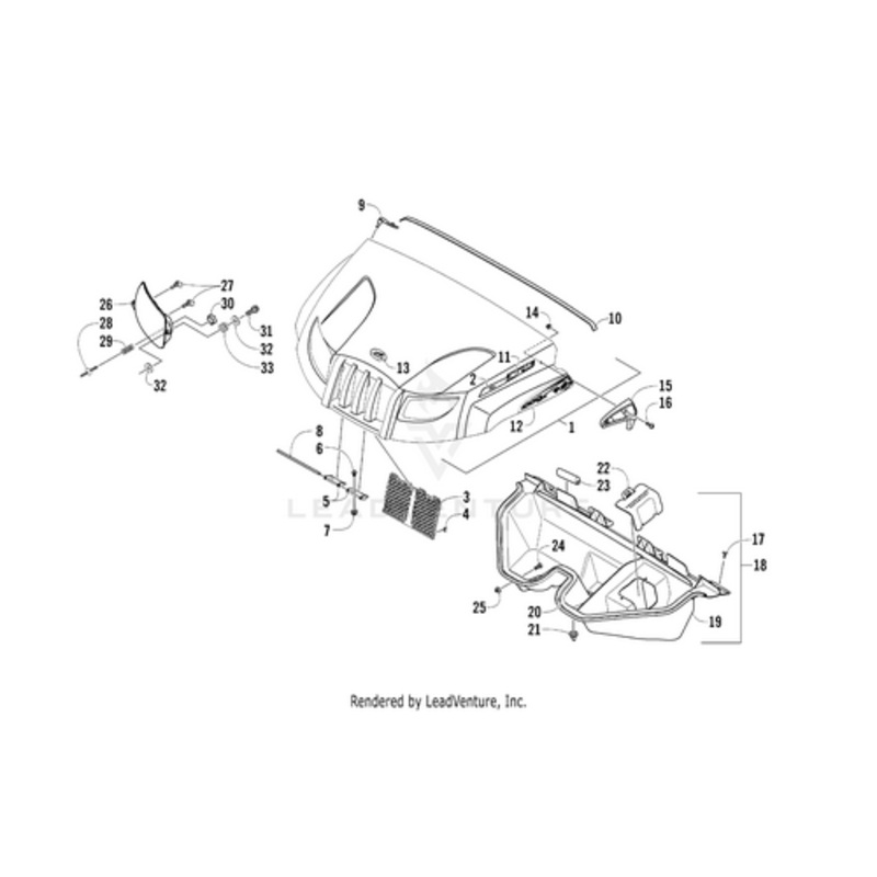 Hood Decal – 1000 Efi – Right by Arctic Cat