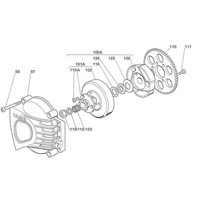 (101A) IA-A-60551-C 11 tooth Clutch Drum 07 Leopard