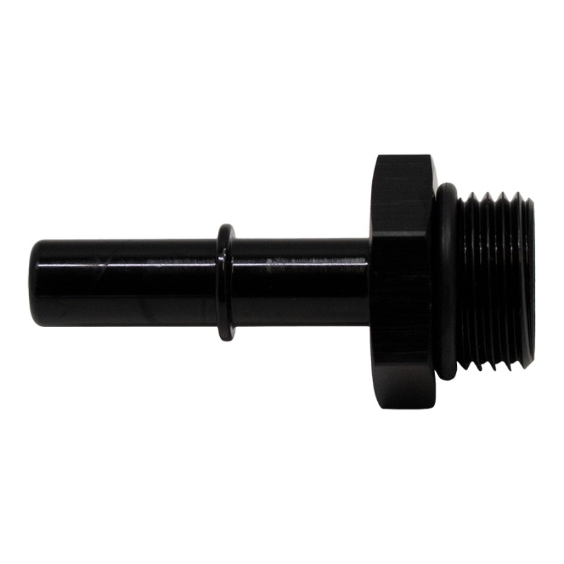 DeatschWerks 8AN ORB Male to 3/8in Male EFI Quick Connect Adapter – Anodized Matte Black