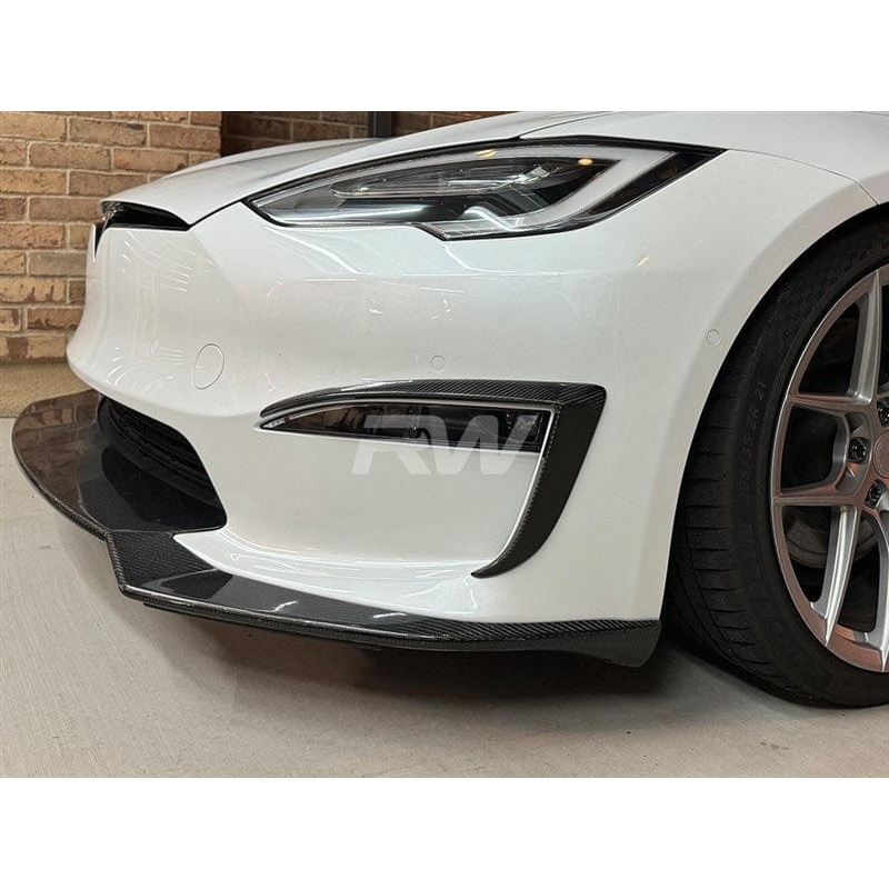 RW Carbon CF Front Upper Splitters (Facelift) – Tesla Model S