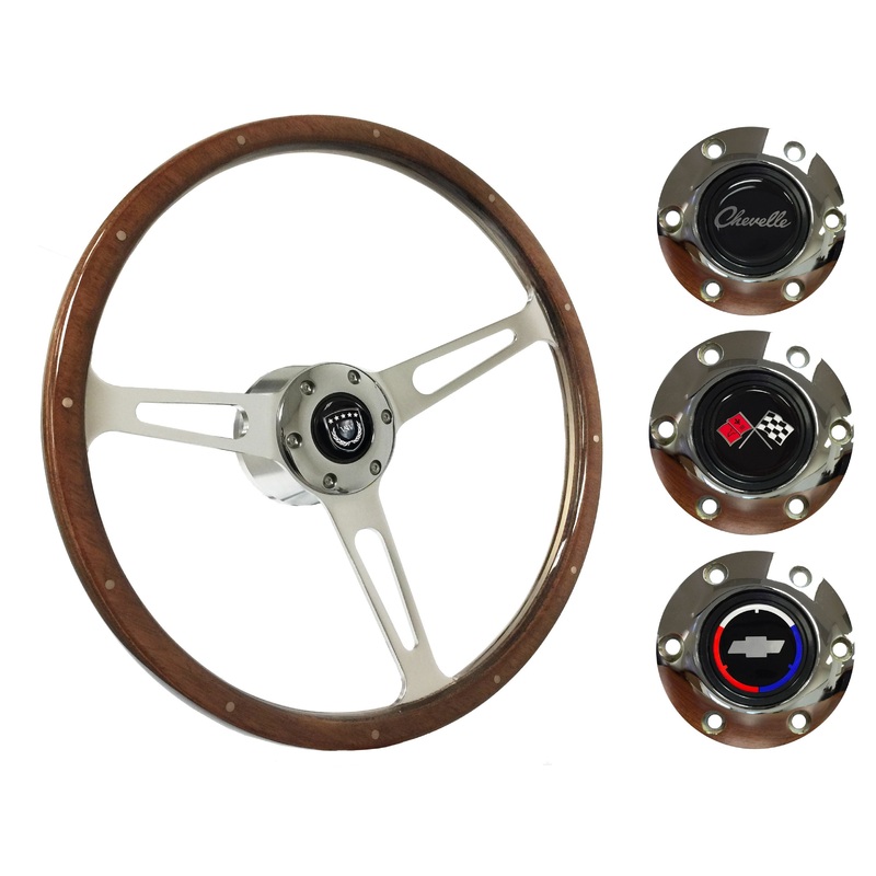 1967-68 Chevelle Steering Wheel Kit | Deluxe Walnut Wood | ST3553
