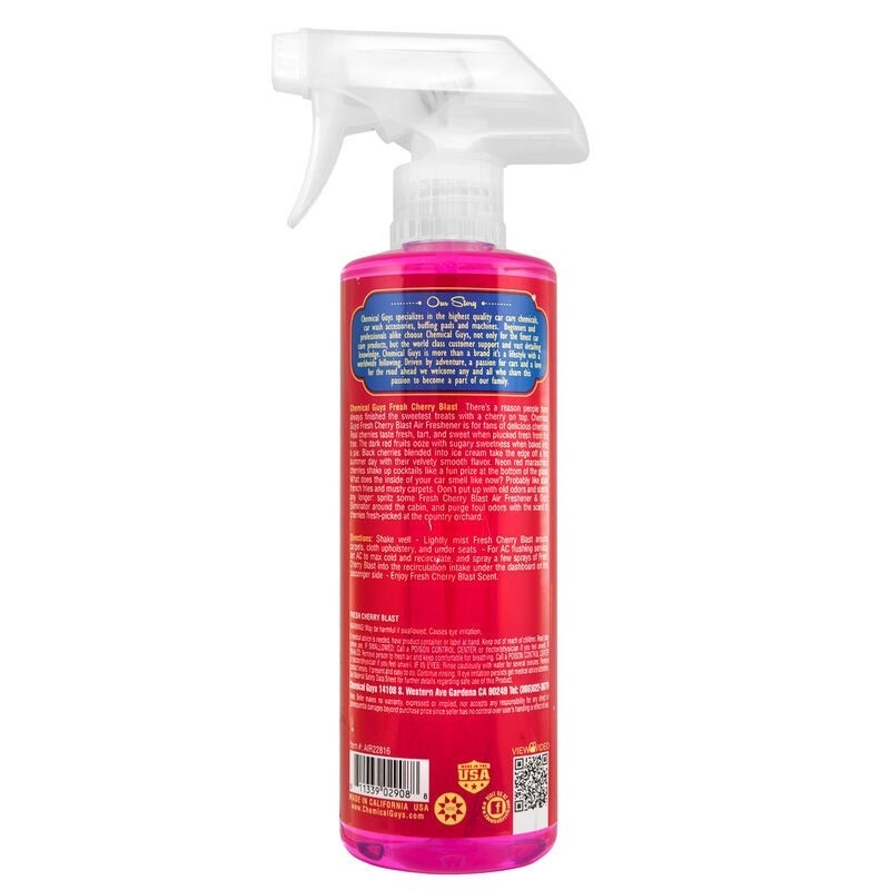 Chemical Guys Fresh Cherry Blast Air Freshener & Odor Eliminator – 16oz