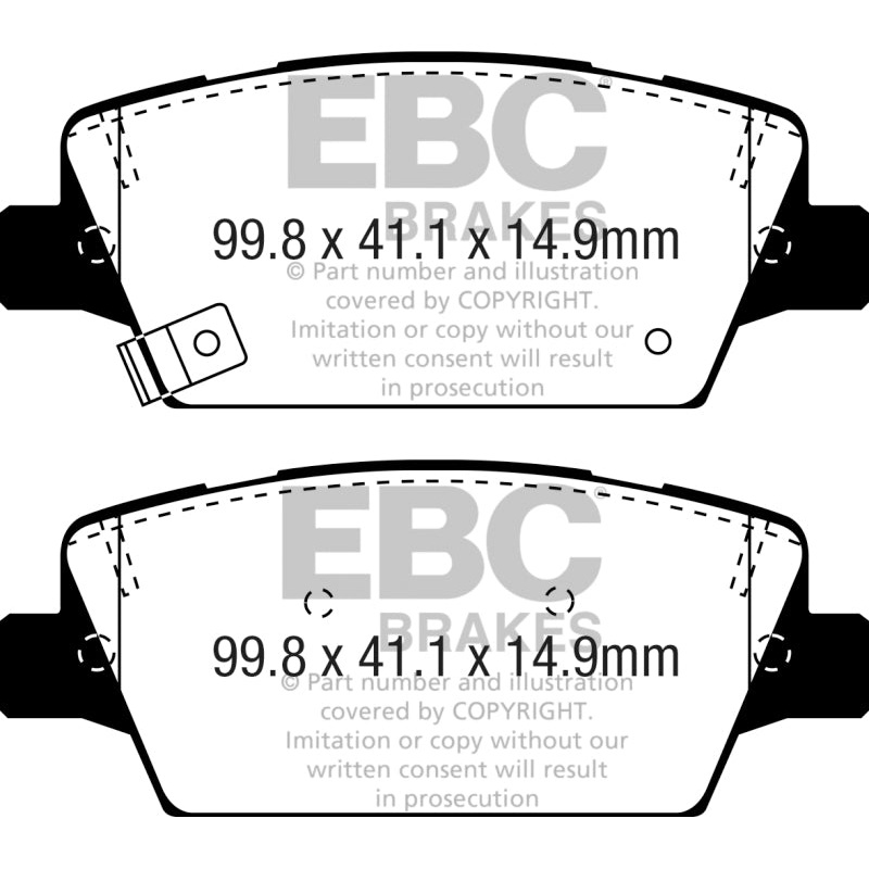 EBC 2017+ Kia Cadenza 3.3L Greenstuff Rear Brake Pads