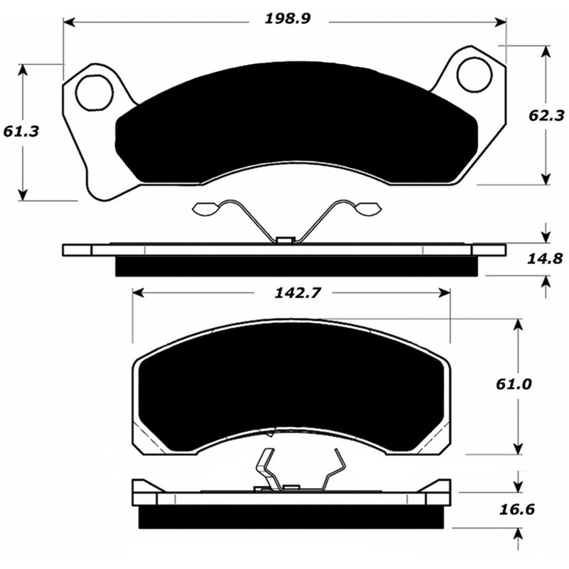 Porterfield Brake Pads for 1986 FORD MUSTANG SVO