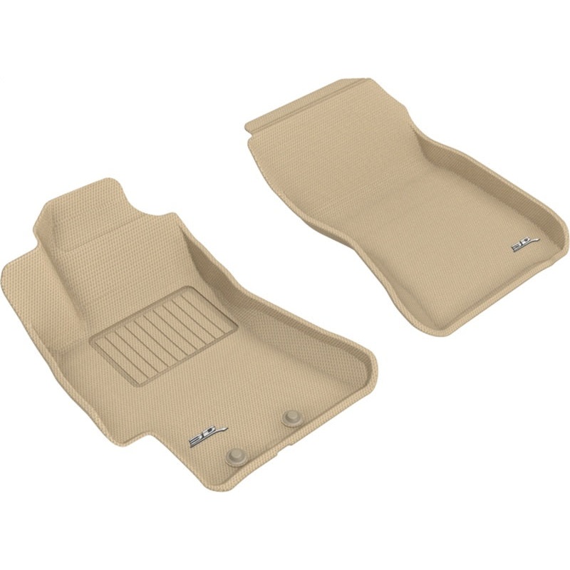 3D MAXpider 08-11 Impreza / WRX / 08-04 Impreza WRX STI Kagu 1st Row Floormats – Tan