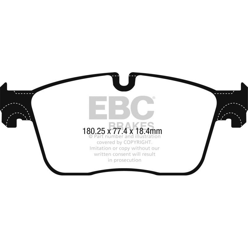 EBC 2016+ Jaguar F-Pace 2.0L TD (180) Yellowstuff Front Brake Pads