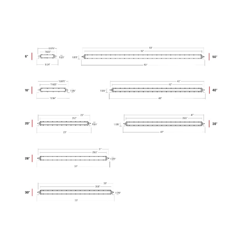 Rigid Industries Rigid SR-Series Pro Midnight LED Light – Spot / 40in / Each (RIG940214BLK)