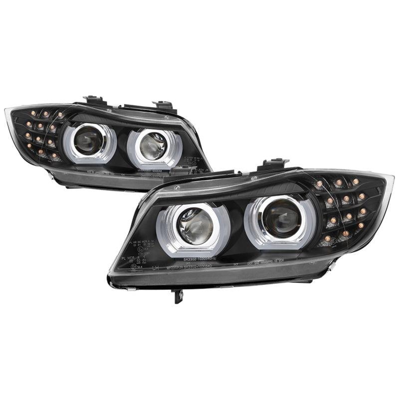 Spyder 09-12 BMW E90 3-Series 4DR HID w/ AFS Only – LED Turn – Black – PRO-YD-BMWE9009-AFSHID-BK