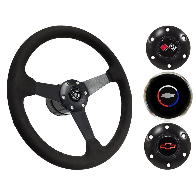1967 Corvette Steering Wheel Kit | Black Ultralux Suede | ST3582BLK