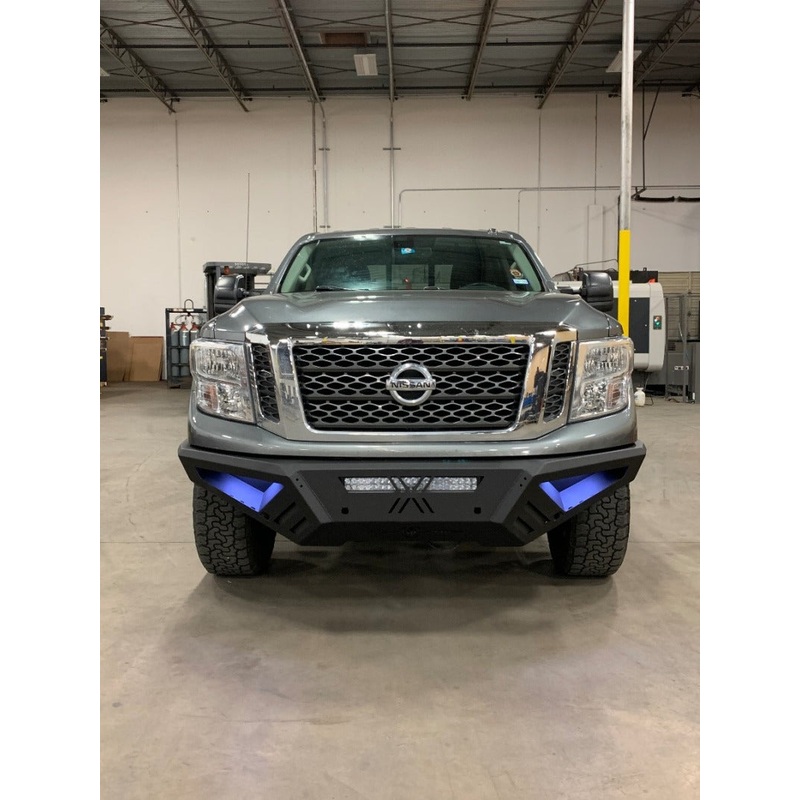 Road Armor 16-19 Nissan Titan XD SPARTAN Front Bumper – Tex Blk