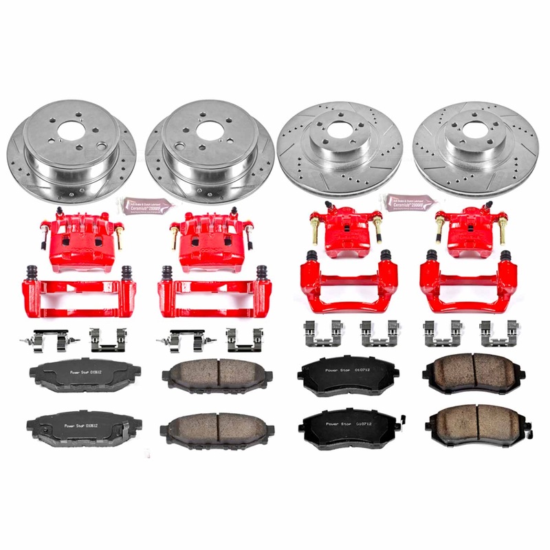 Power Stop Front & Rear Z23 Evolution Sport Brake Kit w/Calipers Subaru Forester 2009-2010 / WRX 2008-2010 / Impreza 2009-2010 | KC4077
