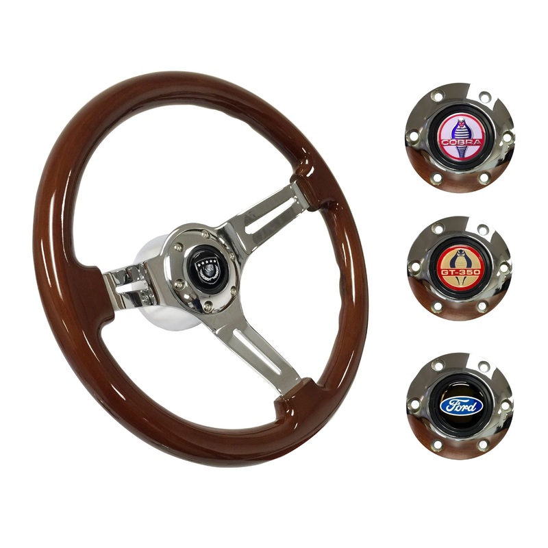 1965-67 Ford Mustang Steering Wheel Kit | Mahogany Wood