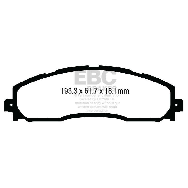 EBC 13+ Ford F250 (inc Super Duty) 6.2 (2WD) Extra Duty Rear Brake Pads
