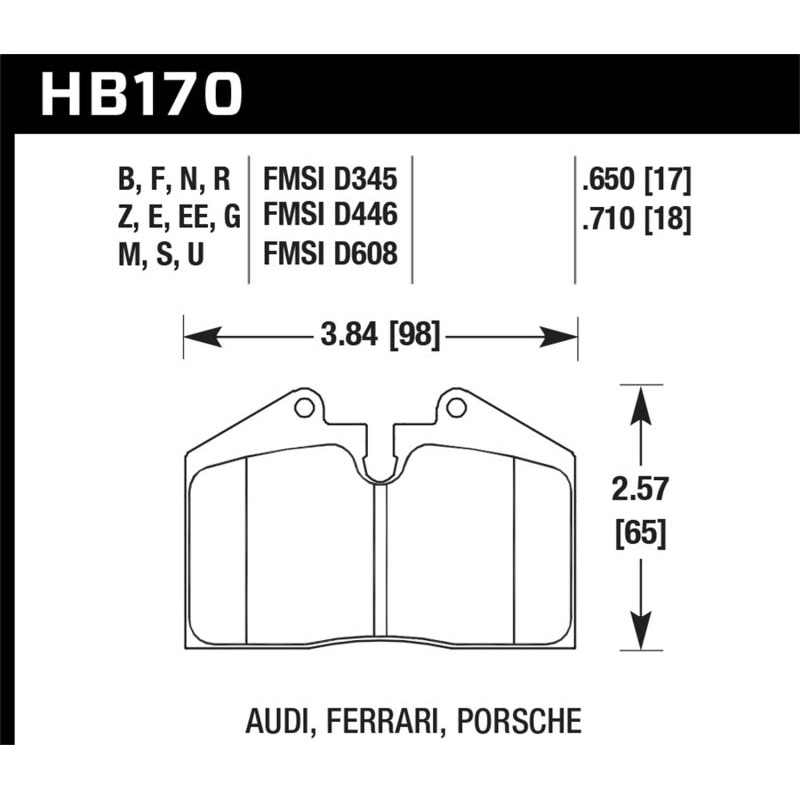 Hawk 89-94 Porsche 911 / 86-91 944 Front & Rear Blue 9012 Race Brake Pads
