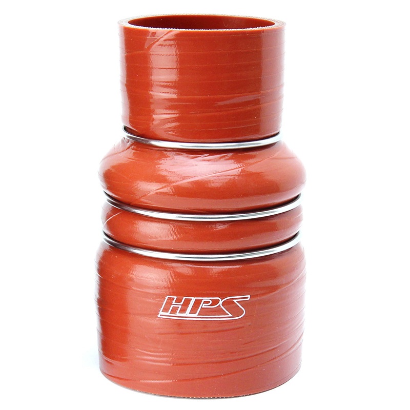 HPS 3″ – 4″ ID Silicone Charge Air CAC Hose Double Hump Reducer Coupler | Universal (CAC-300-400-HOT)