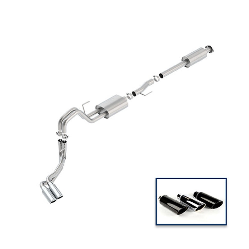Ford Racing 15-18 F-150 5.0L Cat-Back Sport Exhaust System – Side Exit Chrome Tips