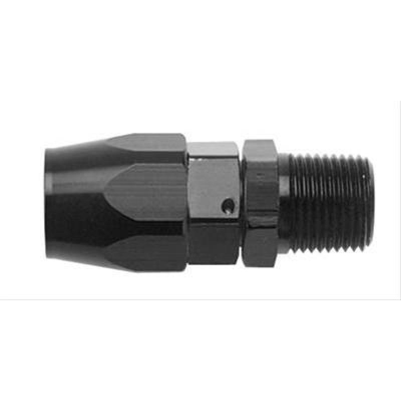 Fragola -8AN Straight Hose End x 1/2 NPT – Black