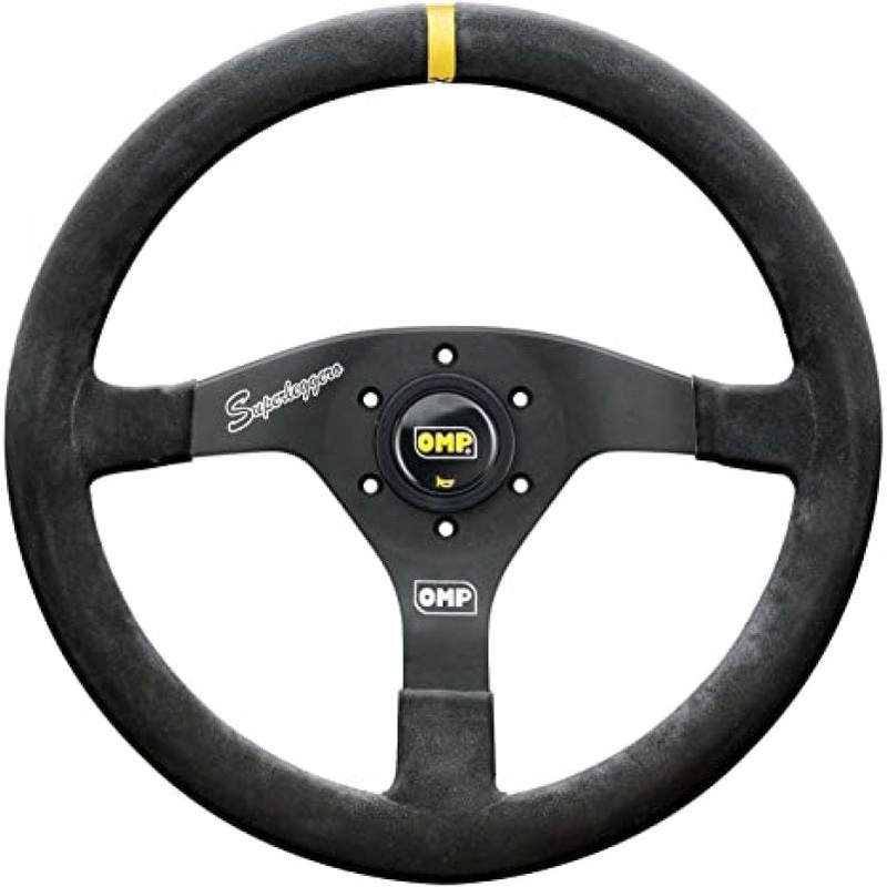 OMP Velocita Superleggero Suede Leather 350mm Diameter Steering Wheel Black