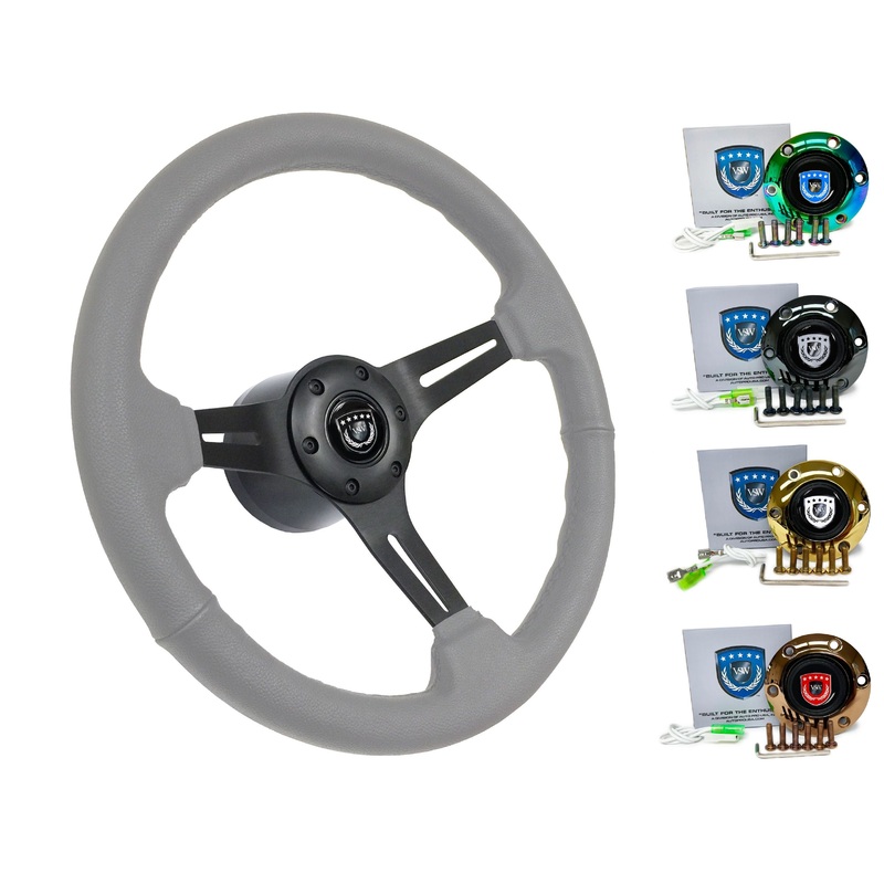 1997+ Volkswagen Jetta Steering Wheel Kit | Grey Leather | ST3060GRY