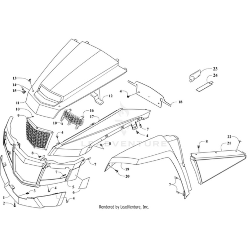 Front Fascia W/Reflector – Fossil (Inc. 6) by Arctic Cat