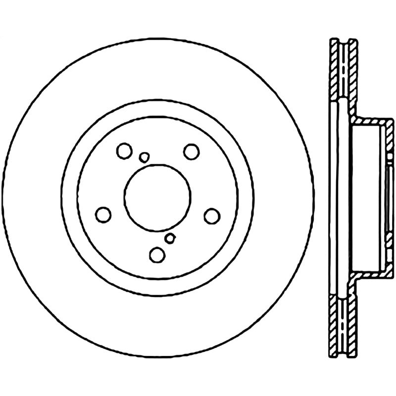 StopTech Power Slot 05-08 STi (5×114.3) CRYO Front Right Rotor