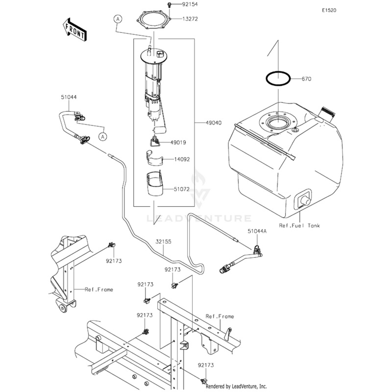 Tube-Assembly,Tank-Pipe by Kawasaki
