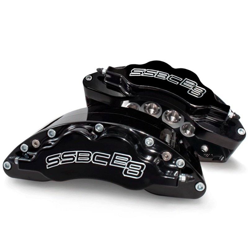 American Made B8-Barbarian 8 Piston Direct Fit Billet Aluminum Rear Caliper Upgrade Kit. Black A404-31BLK