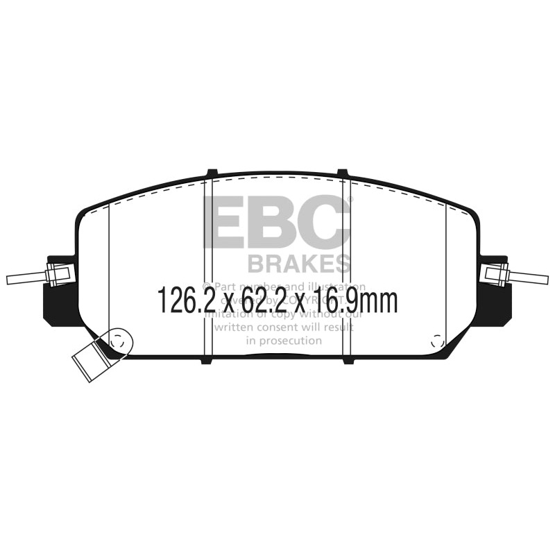 EBC 2017+ Honda CR-V 1.5L Turbo Redstuff Front Brake Pads