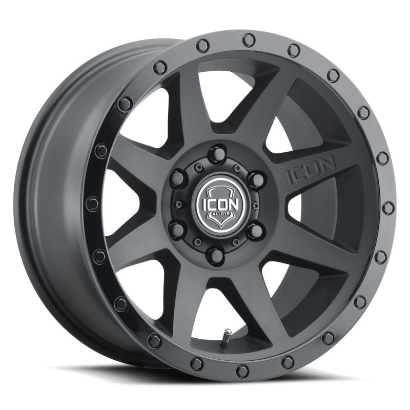ICON Rebound 17×8.5 6×5.5 0mm Offset 4.75in BS 106.1mm Bore Double Black Wheel
