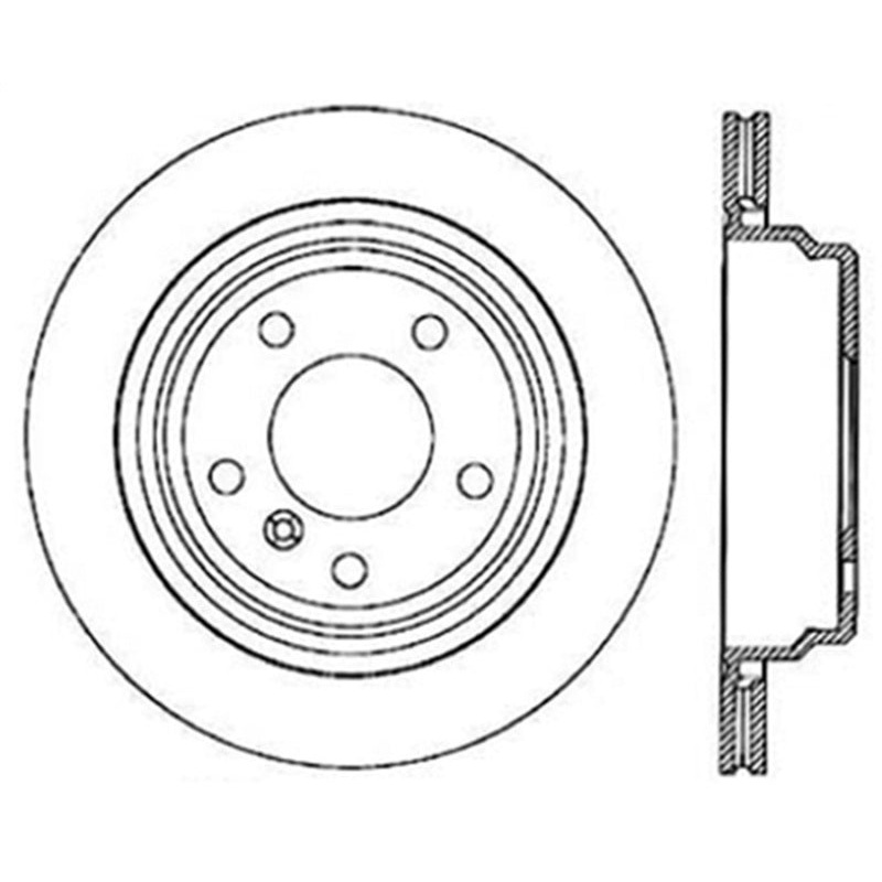 StopTech 01-03 BMW 525/530 Series / 96-03 540i / 96-00 528 Series Slotted&Drilled Right Rear Rotor