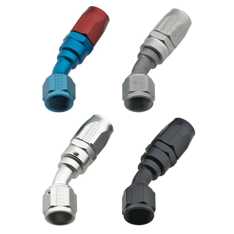 Fragola -4AN x 30 Degree Power Flow Hose End – Blue/Red
