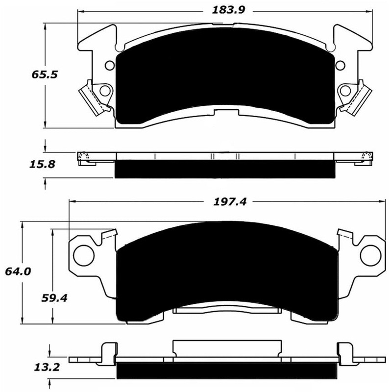 Porterfield Brake Pads for 1978 CHEVROLET BLAZER 4WD (Full Size)